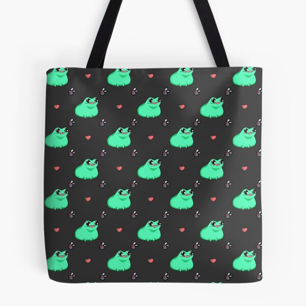 Item preview, Frog, Heart, and Fly Repeating Print (In Black) designed and sold by Creepy-Cutesie.