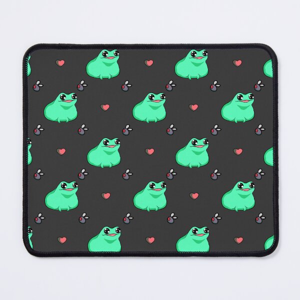 Item preview, Frog, Heart, and Fly Repeating Print (In Black) designed and sold by Creepy-Cutesie.