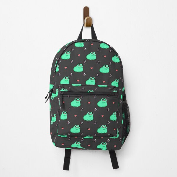 Item preview, Frog, Heart, and Fly Repeating Print (In Black) designed and sold by Creepy-Cutesie.