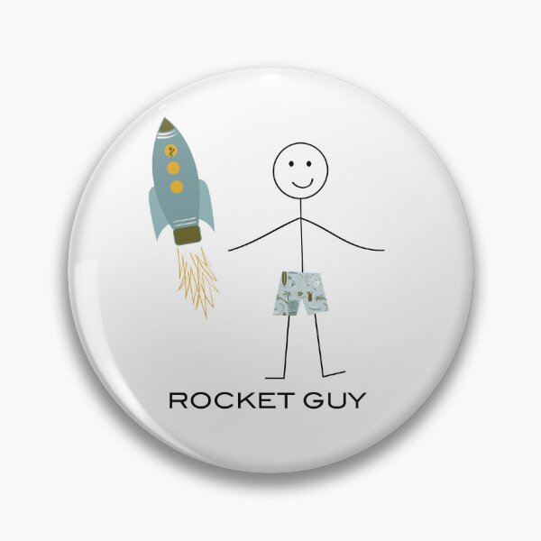 Item preview, Funny Mens Rocket Guy Stick Figure Illustration designed and sold by whyitsme.