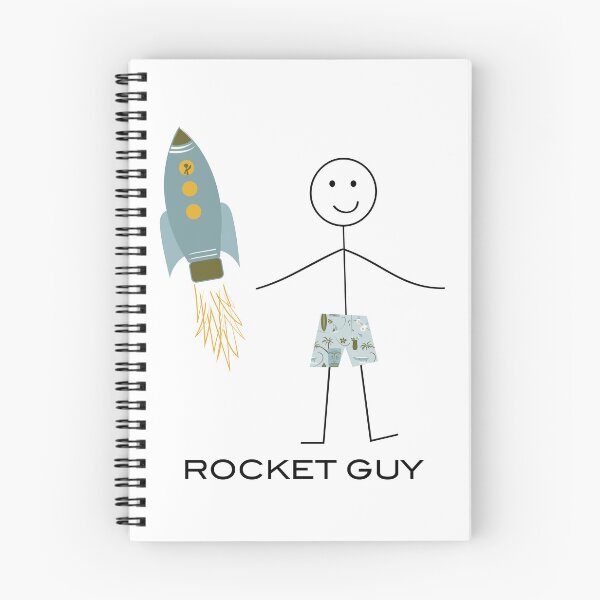 Item preview, Funny Mens Rocket Guy Stick Figure Illustration designed and sold by whyitsme.