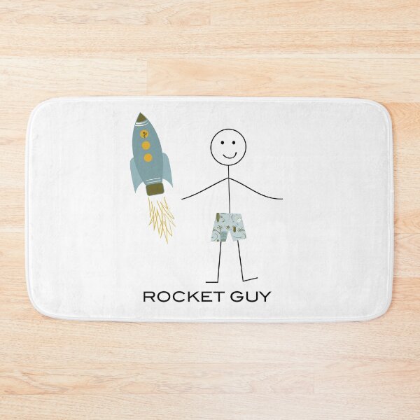 Item preview, Funny Mens Rocket Guy Stick Figure Illustration designed and sold by whyitsme.