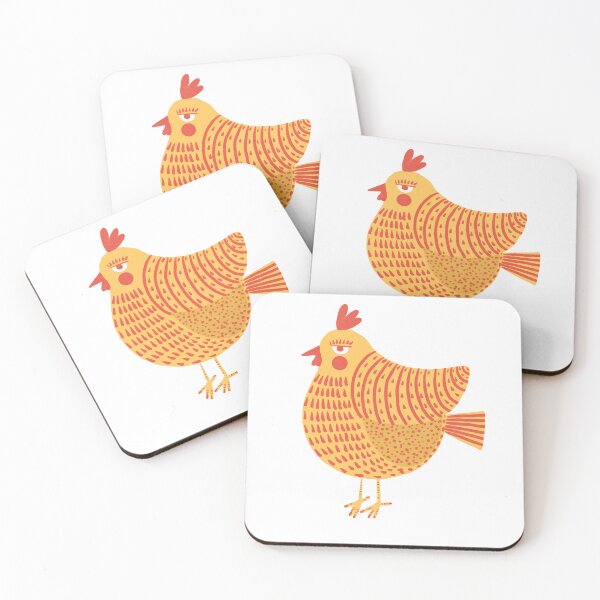 Item preview, The not so happy yellow and red chicken, version 1 designed and sold by IULIART.