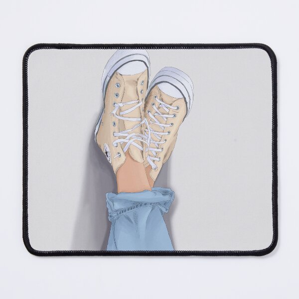 Item preview, Yellow converse shoes in air  designed and sold by Iva  Miloš - Colorpoppin.