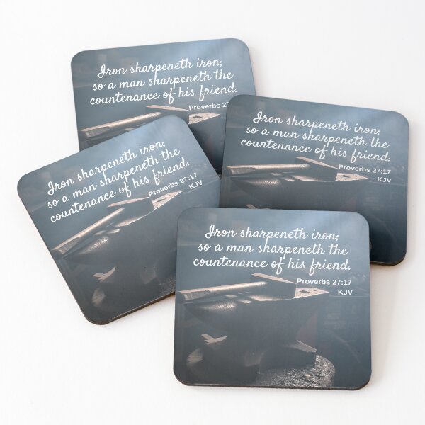 Item preview, Proverbs 27:17 King James Version Bible Verse designed and sold by Caregiverology.
