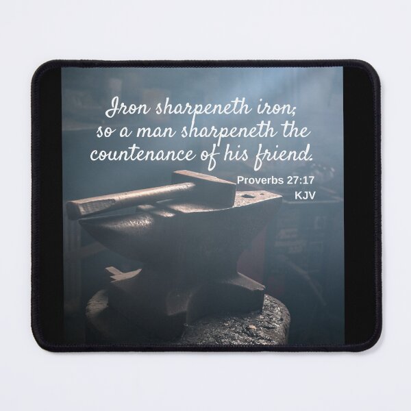Item preview, Proverbs 27:17 King James Version Bible Verse designed and sold by Caregiverology.