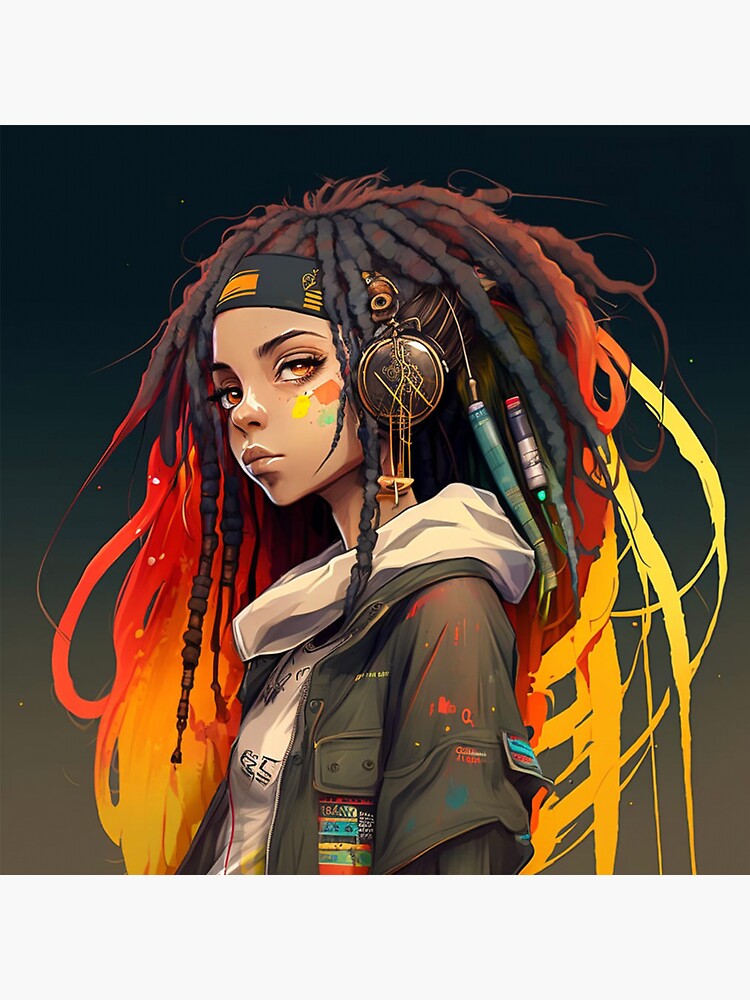 Drawing Hair Dreads Anime Short Of Guy With Thing - Dreadlocks Png,  Transparent Png - kindpng