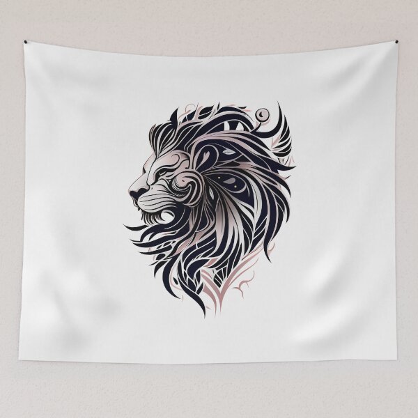 Artikelvorschau, Miimalist Tribal Lion entworfen und verkauft von ShadowAndSlate.