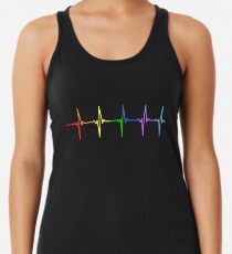 Rainbow Pulse Hearbeat LGBT Women's Tank Top