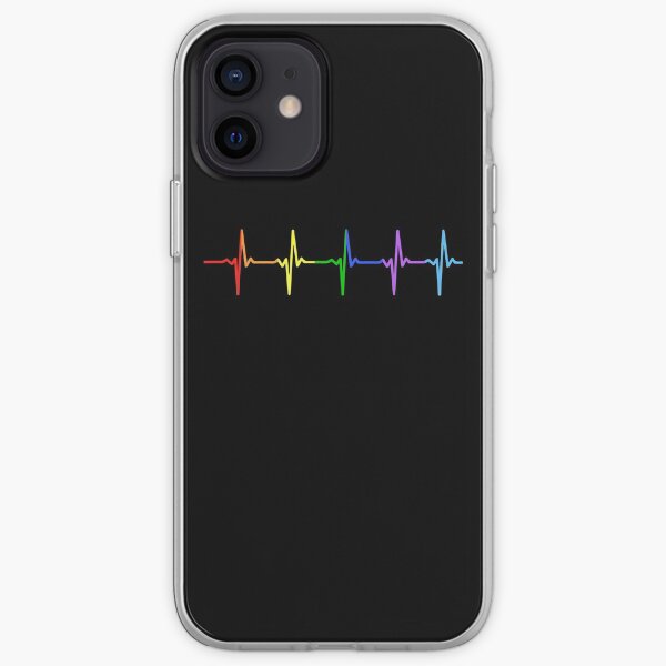 Rainbow Pulse Hearbeat LGBT iPhone Soft Case