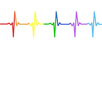 Artwork thumbnail, Rainbow Pulse Hearbeat LGBT by thingsandthings