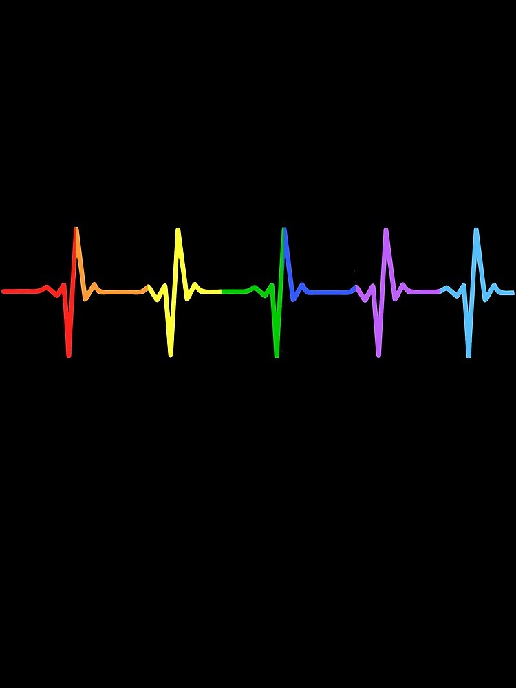 Rainbow Pulse Hearbeat LGBT by thingsandthings