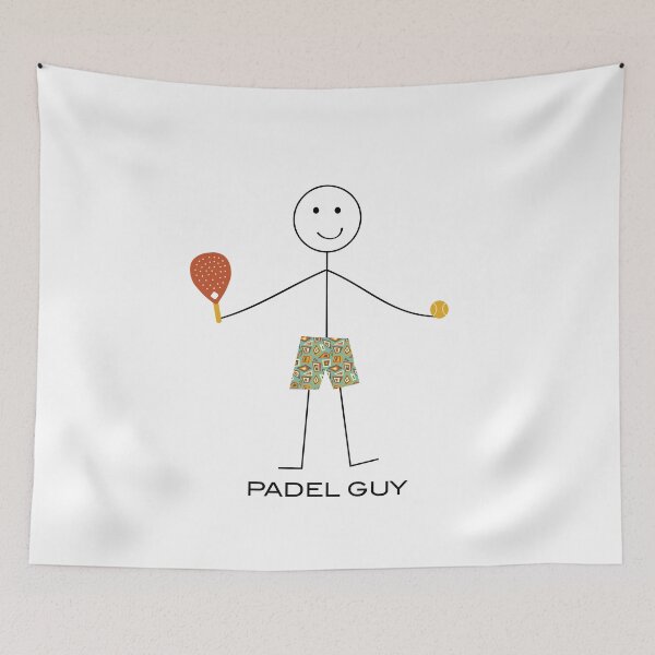 Item preview, Funny Mens Padel Guy Stick Figure Illustration designed and sold by whyitsme.