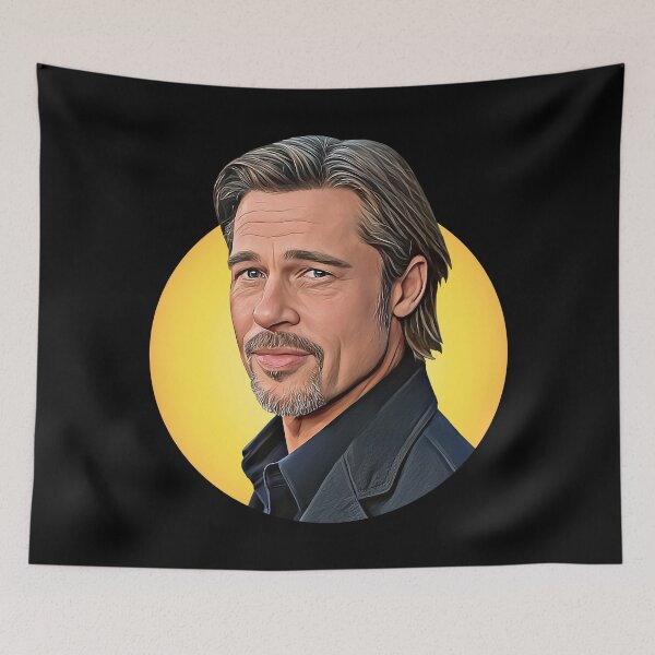 Item preview, Brad Pitt Artwork - Hollywood Heartthrob designed and sold by CartoonStarsStd.