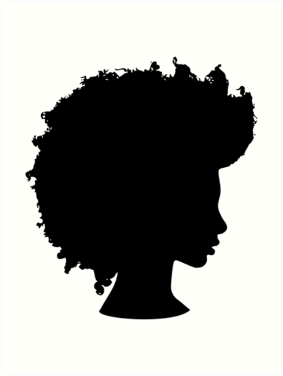 Download "Afro Girl Silhouette" Art Print by paperflodesigns ...