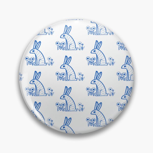 Item preview, Blue line Easter rabbit designed and sold by Krymkuch.