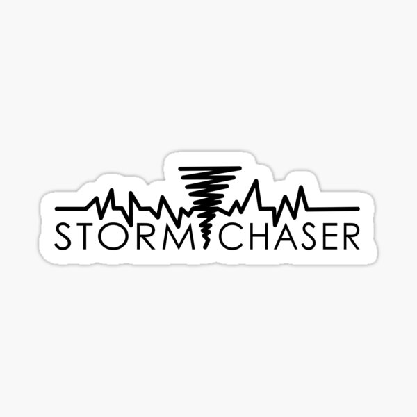 Vista previa del artículo con la obra «Storm Chaser con EKG Heartbeat Tornado», diseñado y vendido por TexaradoDesigns.
