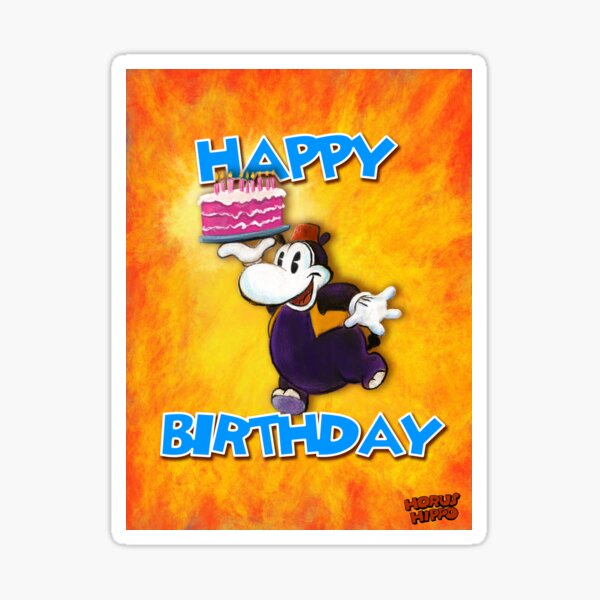Horus Hippo - Happy Birthday Sticker