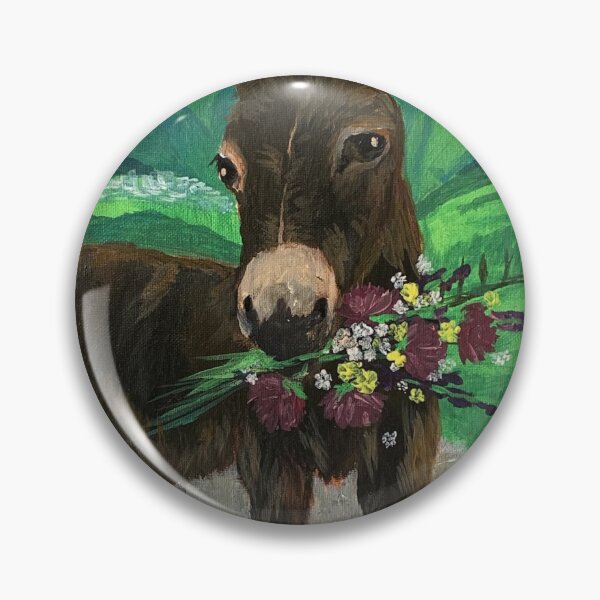 Item preview, Little donkey bringing flowers designed and sold by GabiVrnArt.