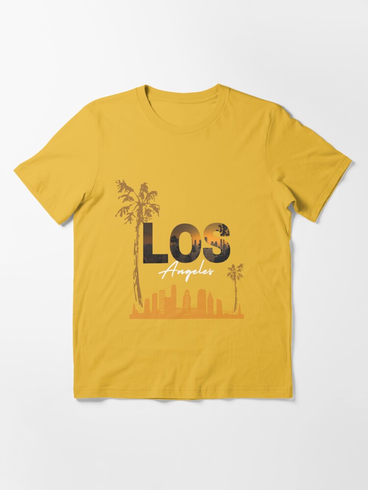 Black and Orange Los Angeles T-shirt Essential T-Shirt for Sale by AhmedGr