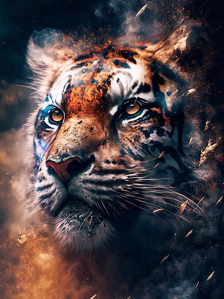 Tiger 🐅 in 2023  Animal portraits art, Big cats art, Tiger artwork