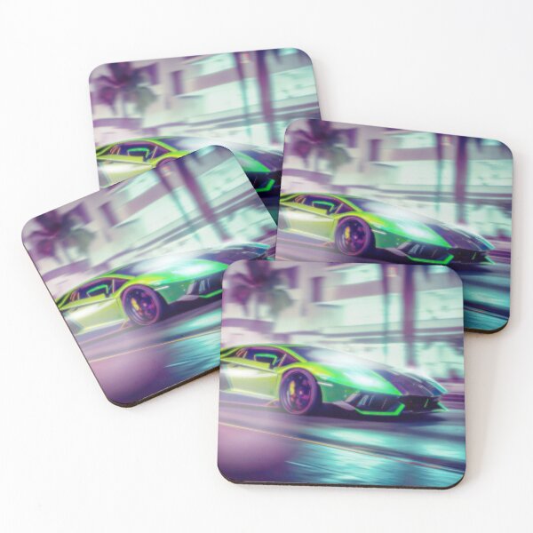 Item preview, Lamborghini Aventador kickdown on Ocean Drive designed and sold by Visual-Punk.