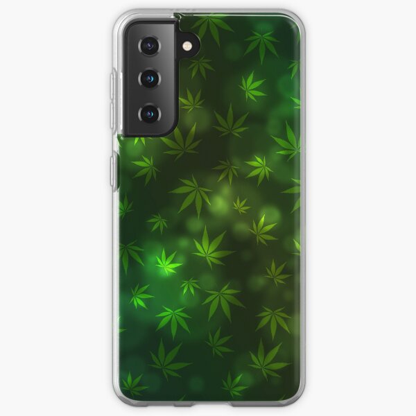 Green Cannabis Marijuana pattern Samsung Galaxy Soft Case