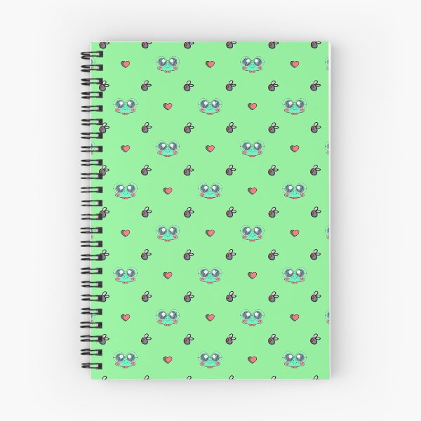 Item preview, Gentleman Frog Face, Heart, and Fly Repeating Print (In Green) designed and sold by Creepy-Cutesie.
