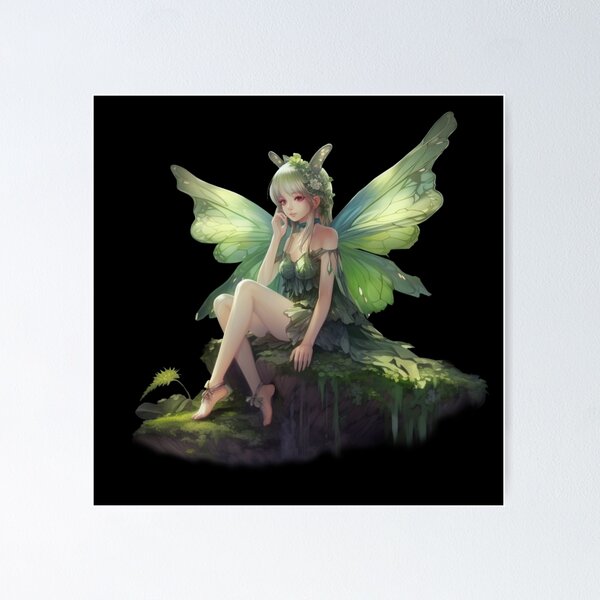 Fantasy Art Print. Dandelion Fairy. Enchanted Forest. Faerie