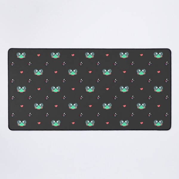 Item preview, Gentleman Frog Face, Heart, and Fly Repeating Print (In Black) designed and sold by Creepy-Cutesie.