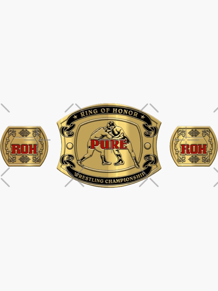 Wrestling Championship Belt Sticker For Sale By Saint Designs77 Redbubble