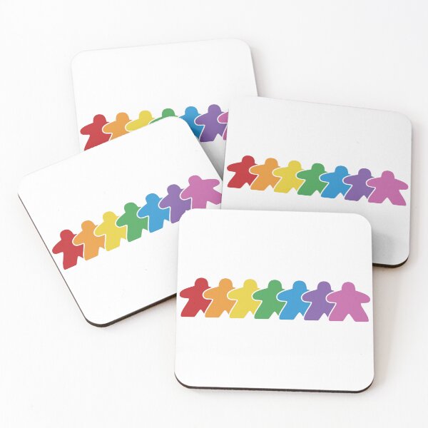 Artikelvorschau, Regenbogen-Brettspiel Meeple-Gruppe entworfen und verkauft von BeamGeeks.