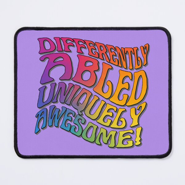 Item preview, Differently Abled & Uniquely Awesome - Vintage Typography Design designed and sold by ElLocoMus.