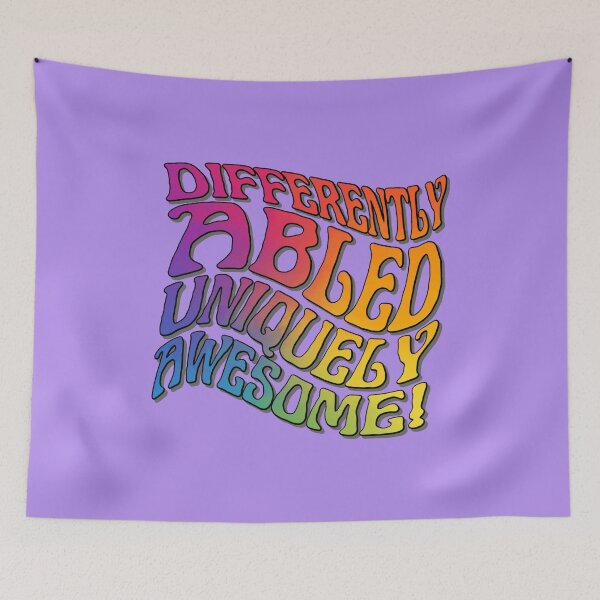 Item preview, Differently Abled & Uniquely Awesome - Vintage Typography Design designed and sold by ElLocoMus.