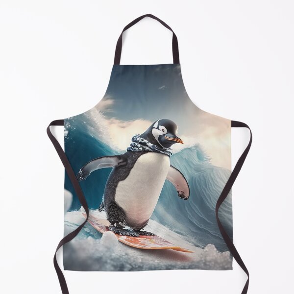 Item preview, Penguin Surfer: A Cute Image Reminding Us of Melting Ice Caps designed and sold by zzibel.