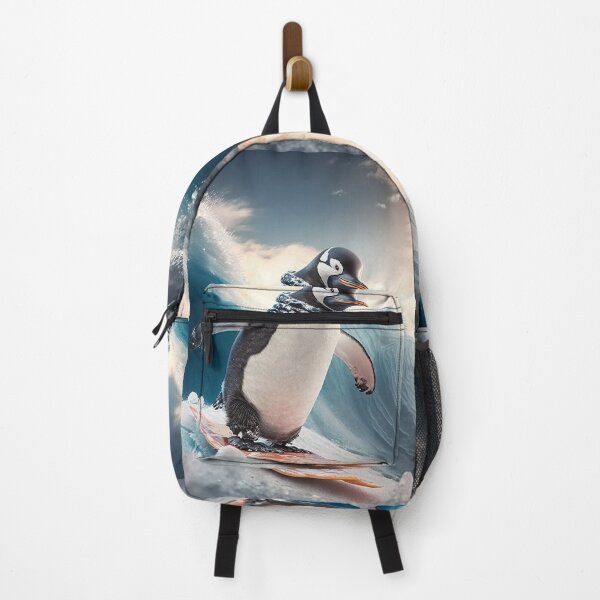 Item preview, Penguin Surfer: A Cute Image Reminding Us of Melting Ice Caps designed and sold by zzibel.