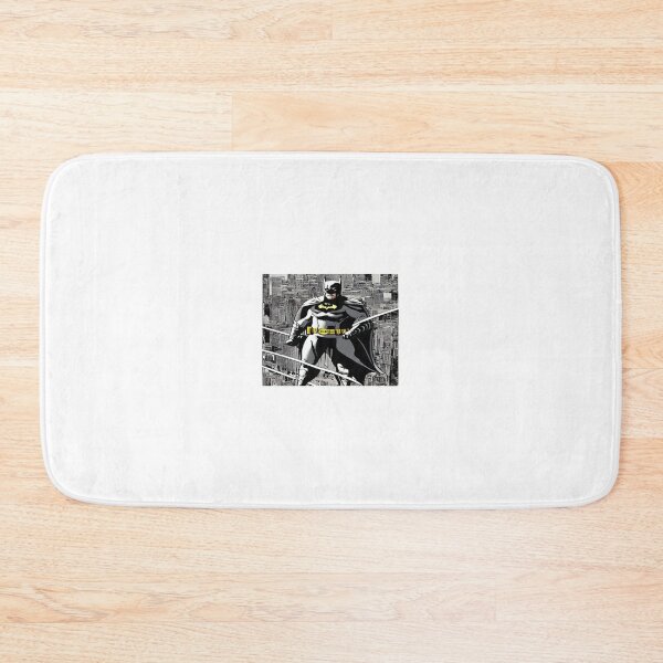 Bat man around the world Bath Mat by goCharlieHeart