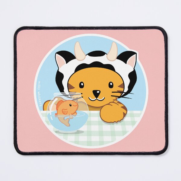Item preview, Milky Whiskers kitten with gold fish in a fish bowl. designed and sold by B-143.