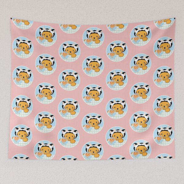 Item preview, Milky Whiskers kitten with gold fish in a fish bowl. designed and sold by B-143.