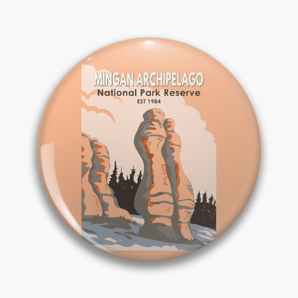 Item preview, Mingan Archipelago National Park Reserve Travel Art Vintage designed and sold by KrisSidDesigns.