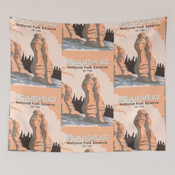 Item preview, Mingan Archipelago National Park Reserve Travel Art Vintage designed and sold by KrisSidDesigns.