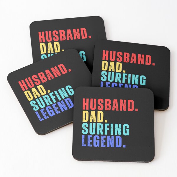 Item preview, HUSBAND DAD SURFING LEGEND, Water Sports, National Beach Day, Tropical Vacation designed and sold by Sun Sand & Sea Art.