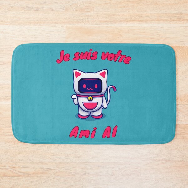 Aperçu de l'œuvre Je suis votre ami AI, (Chat mignon robot) cadeau créée et vendue par Ksmith-Style.