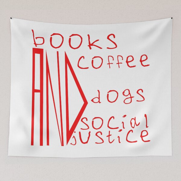 Item preview, Books and coffee and dogs and social justice designed and sold by kinpirks.