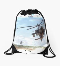 Apache messy digital watercolour Drawstring Bag