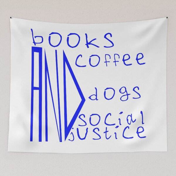 Item preview, Books and coffee and dogs and social justice designed and sold by kinpirks.