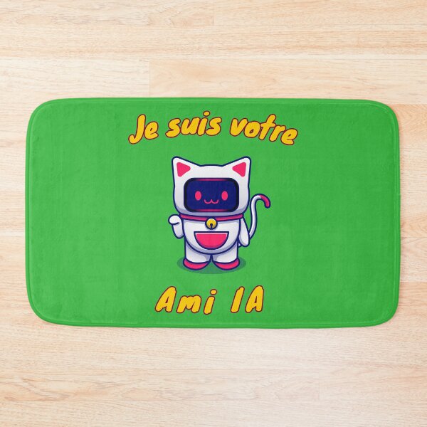 Aperçu de l'œuvre Je suis votre ami IA, (Chat mignon robot) cadeau créée et vendue par Ksmith-Style.