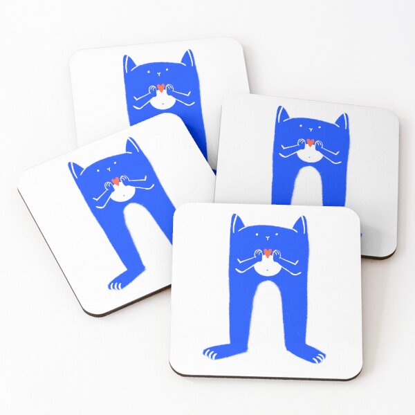 Item preview, Blue cat with heart  designed and sold by Krymkuch.