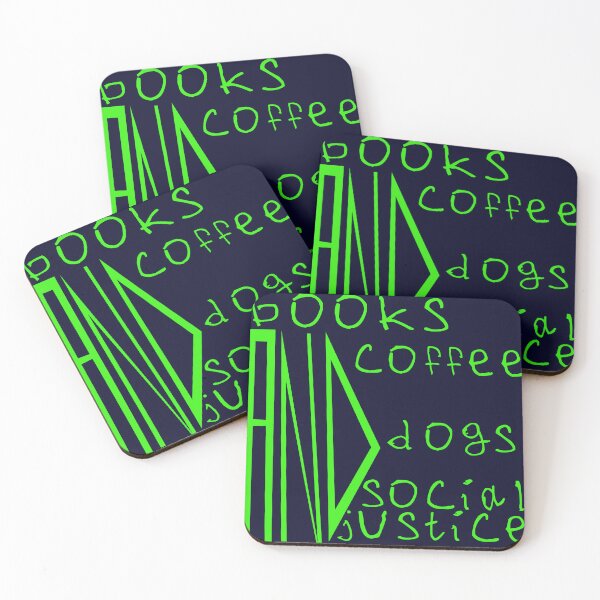 Item preview, Books and coffee and dogs and social justice designed and sold by kinpirks.
