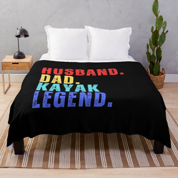 Item preview, HUSBAND DAD KAYAK LEGEND, Water Sports, National Beach Day, Tropical Vacation designed and sold by Sun Sand & Sea Art.